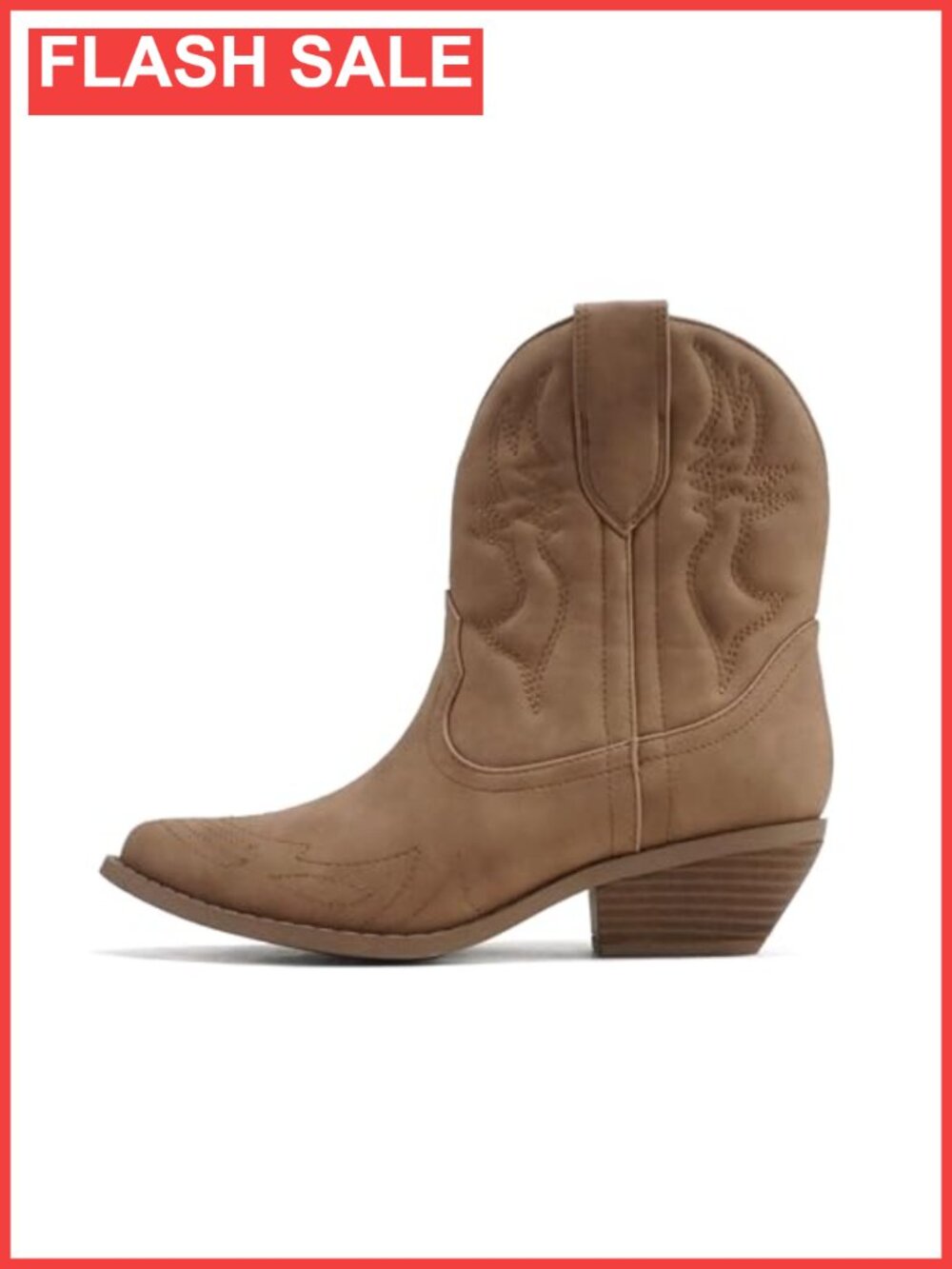 Soda Women's Cowgirl Western Ankle Boots Pointed Toe Pull On Booties